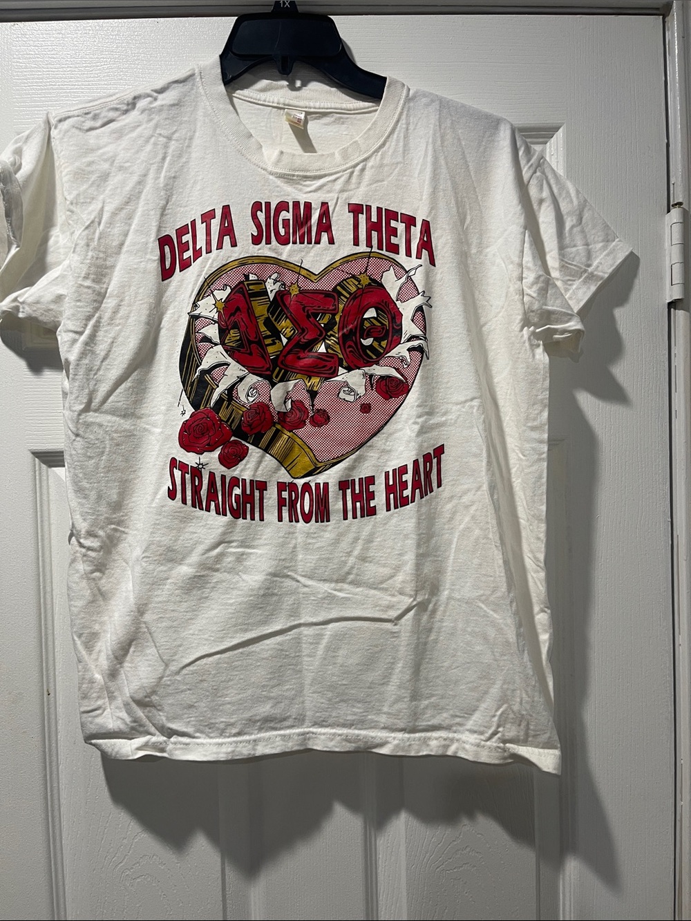 Anvil White Delta Sigma Theta "Straight From The Heart" Graphic Tee